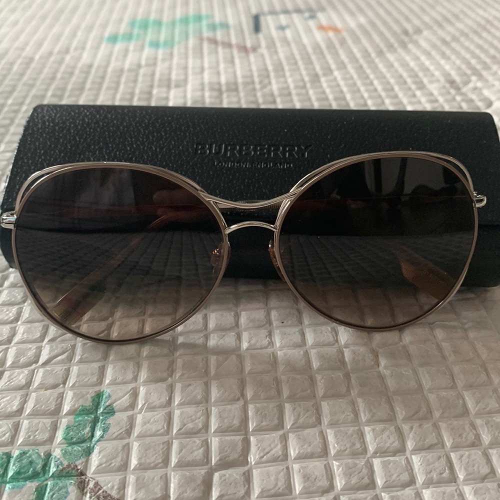Burberry sunglasses in silver and brown gradient